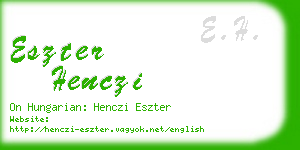 eszter henczi business card